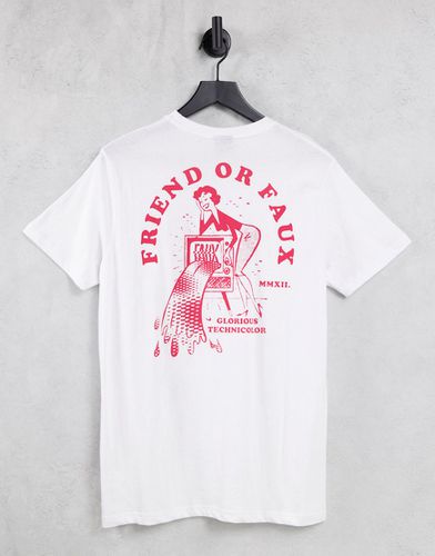 Technicolour - T-shirt bianca con stampa grafica sul retro - Friend or Faux - Modalova