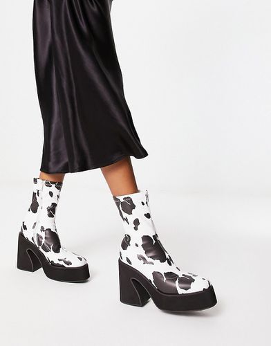 Koi - Holy - Stivali con tacco multicolore con stampa pezzata e suola spessa - Koi Footwear - Modalova