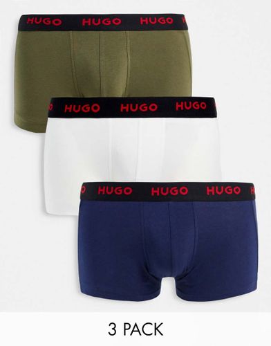 Hugo - Confezione da 3 boxer aderenti multicolore con fascia in vita nera - HUGO Bodywear - Modalova
