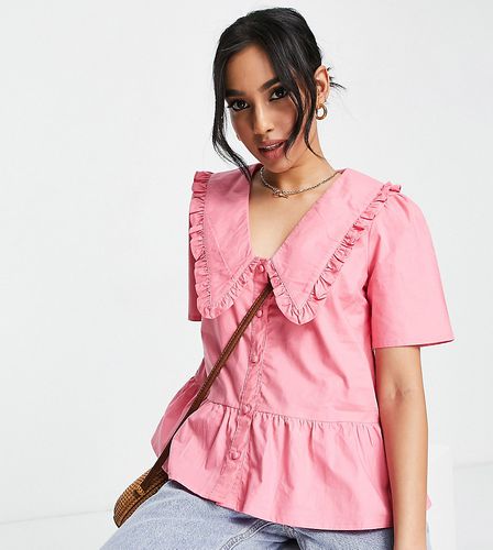 Blusa in cotone rosa con colletto - Influence Petite - Modalova