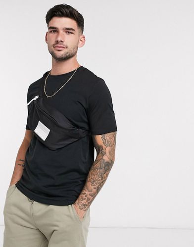 Essentials - T-shirt girocollo in cotone nera - BLACK-Nero - Jack & Jones - Modalova