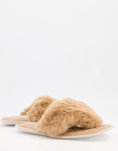Pantofole infradito soffici beige - Loungeable - Modalova