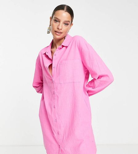 Vestito camicia rosa vivo - LOLA MAY TALL - Modalova