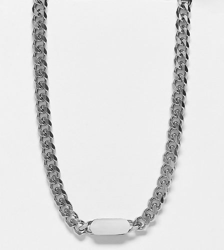 Collana argentata in acciaio inossidabile con mini placchetta-Oro - LOST SOULS - Modalova