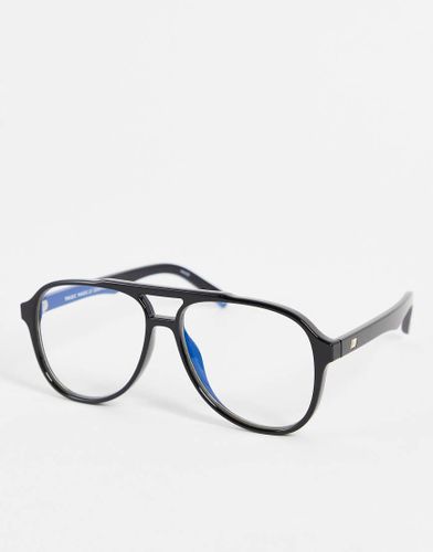 Tragic Magic - Occhiali per luce blu stile aviatore neri-Nero - Le Specs - Modalova