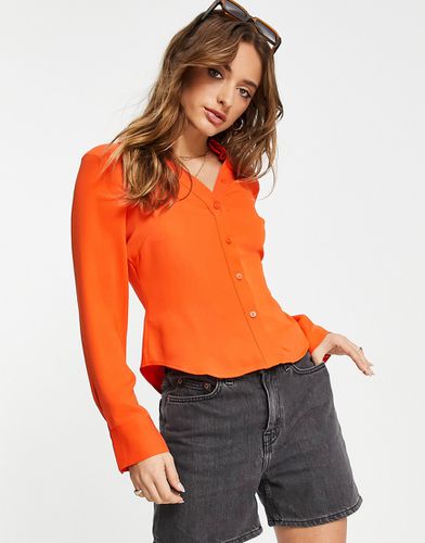 Camicia arancione vivace con bottoni - Mango - Modalova