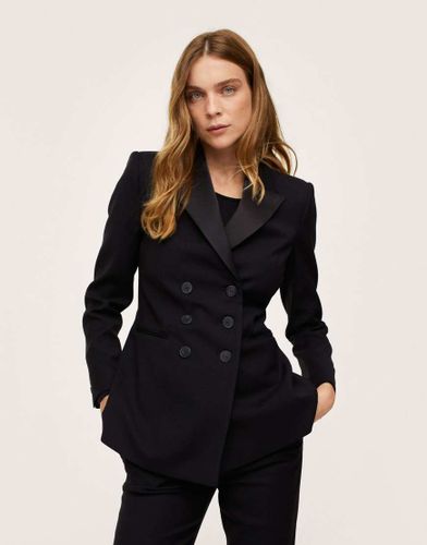 Mango - Blazer stile smoking nero - Mango - Modalova