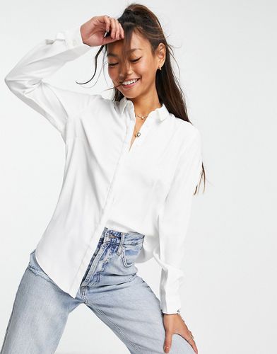 Camicia bianca con bottoni-Bianco - New Look - Modalova