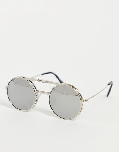 Lennon - Occhiali da sole rotondi unisex argentati con lenti a specchio - Spitfire - Modalova