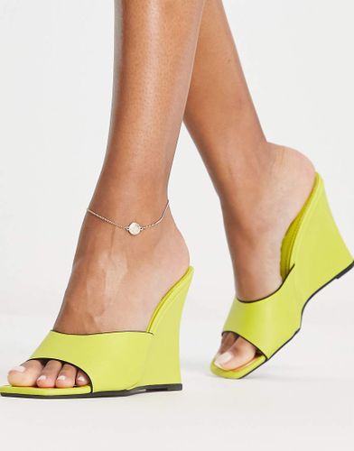 Sabot verdi con zeppe-Giallo - River Island - Modalova