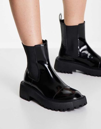 Savant - Stivaletti Chelsea in pelle nera lucida suola spessa-Nero - Tony Bianco - Modalova