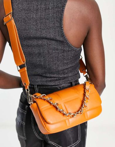 Cara - Borsa a tracolla trapuntata arancione - Topshop - Modalova