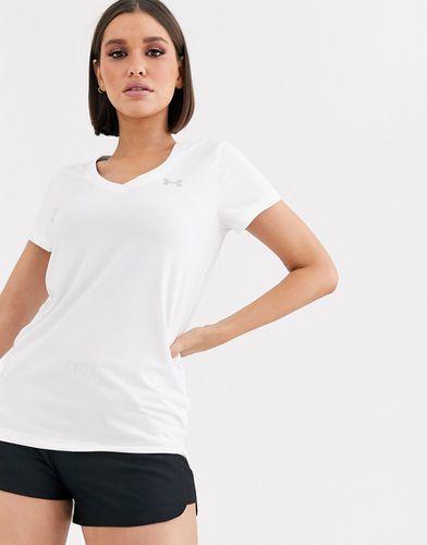 Training Tech - T-shirt con scollo a V bianca-Bianco - Under Armour - Modalova
