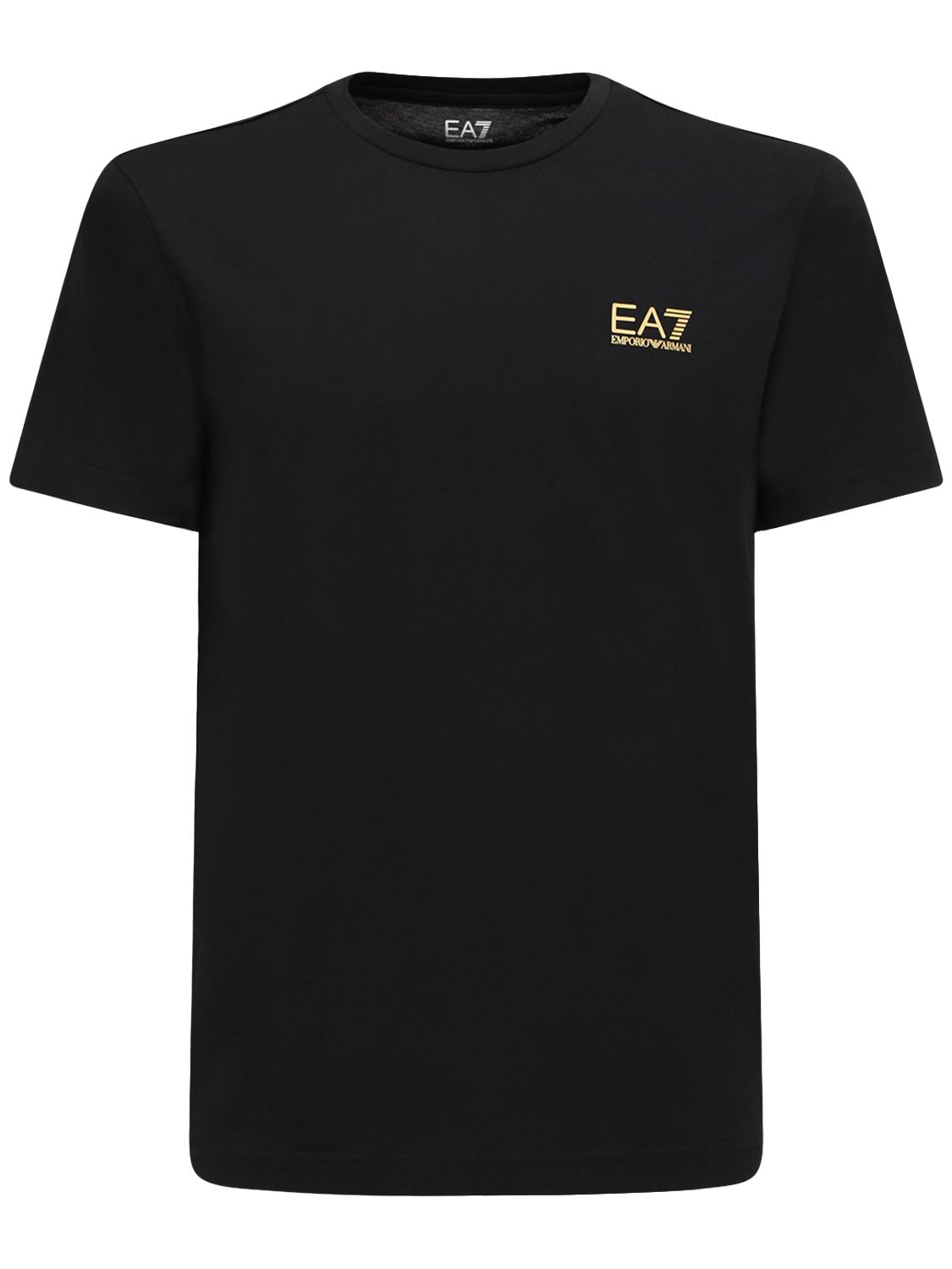 T-shirt “7 Lines” In Jersey Di Cotone - EA7 EMPORIO ARMANI - Modalova