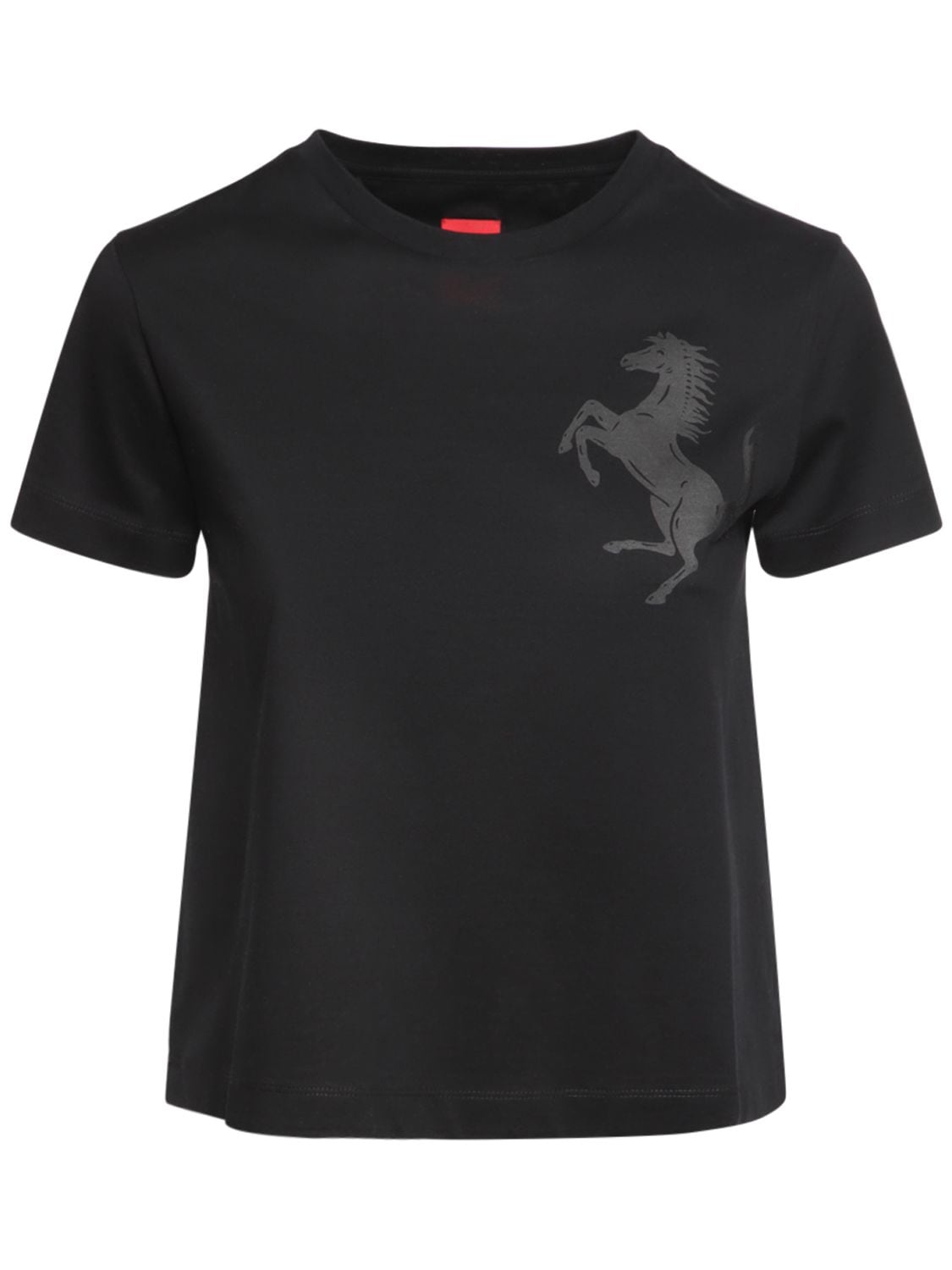 T-shirt In Jersey Di Cotone Con Logo - FERRARI - Modalova