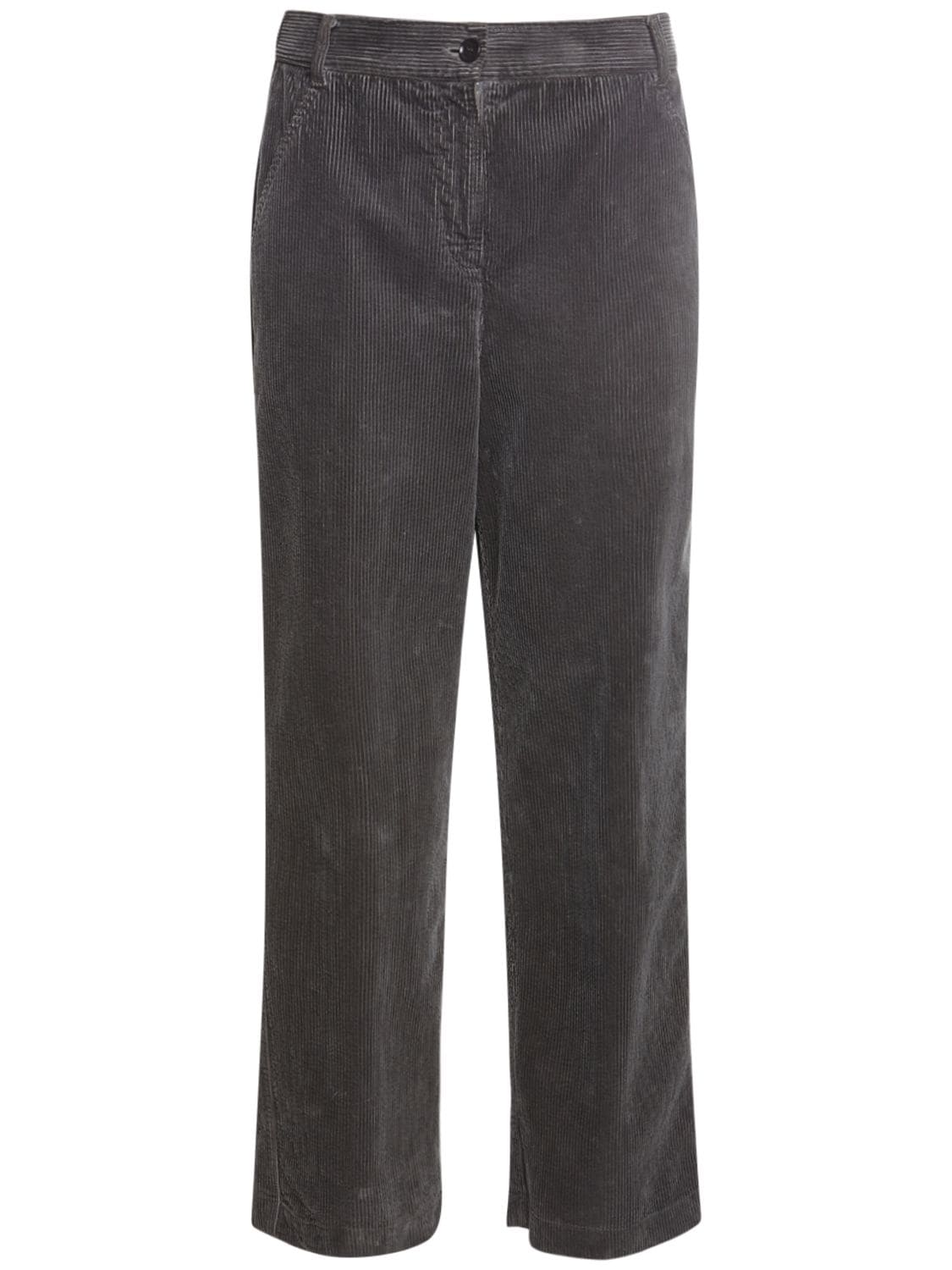 Pantaloni Cropped In Cotone Millerighe - ASPESI - Modalova