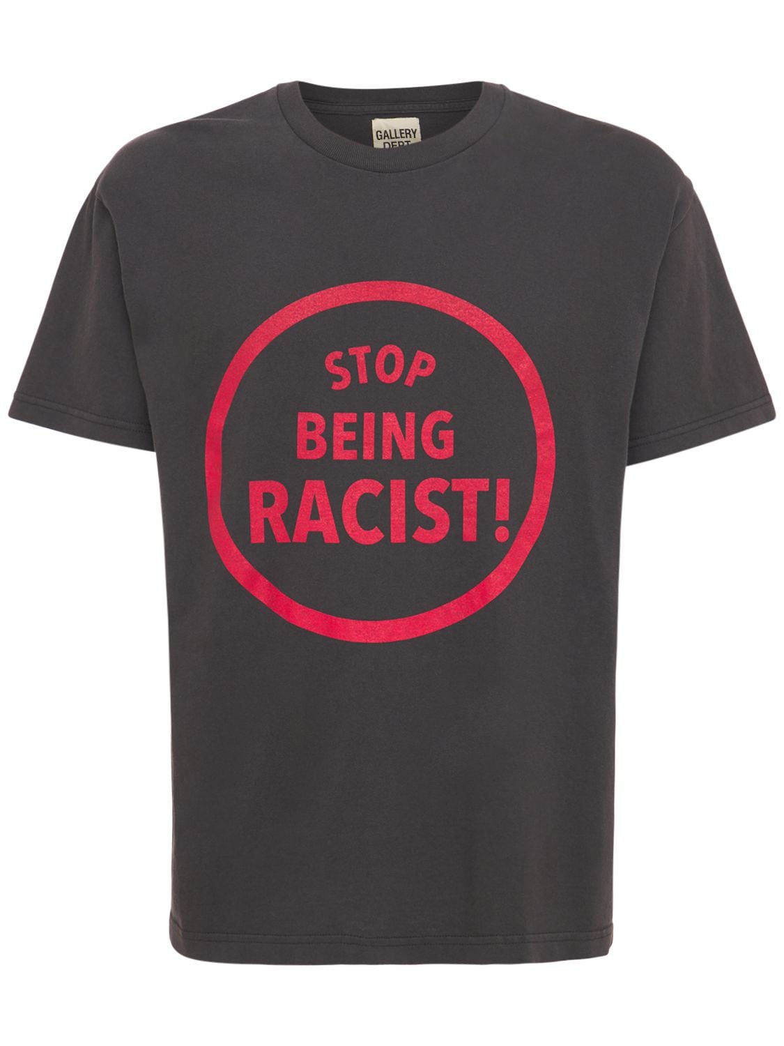 T-shirt Stop Being Racist In Jersey Con Stampa - GALLERY DEPT. - Modalova