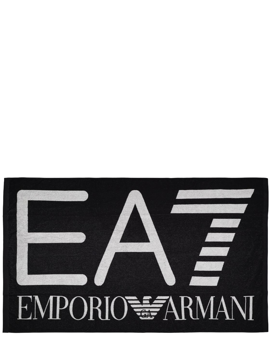 Telo Mare In Cotone Con Logo - EA7 EMPORIO ARMANI - Modalova