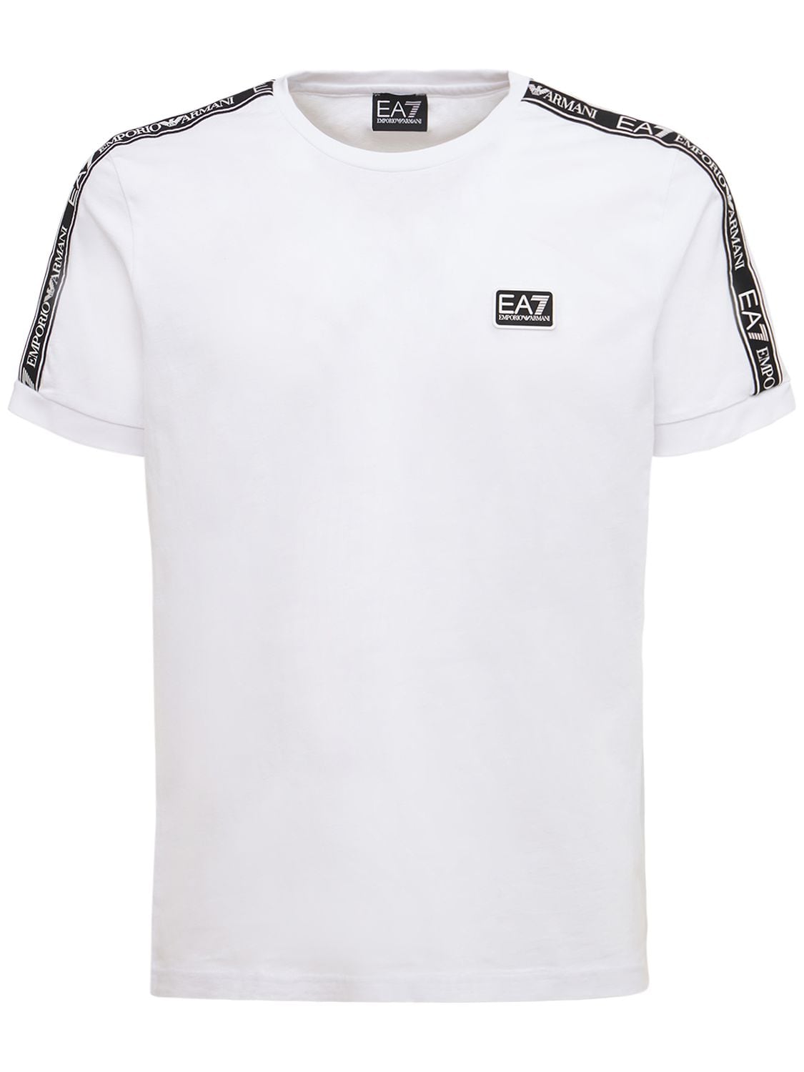 T-shirt Series In Jersey Di Cotone Con Logo - EA7 EMPORIO ARMANI - Modalova
