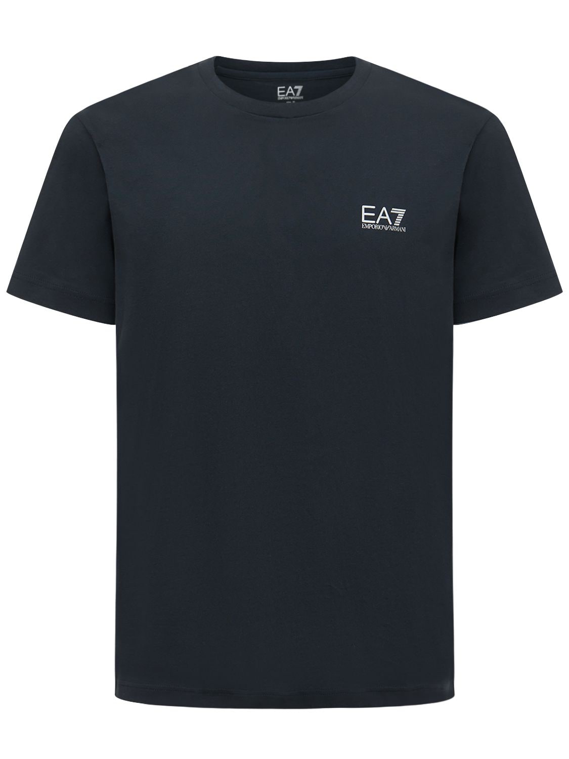 T-shirt “7 Lines” In Jersey Di Cotone - EA7 EMPORIO ARMANI - Modalova