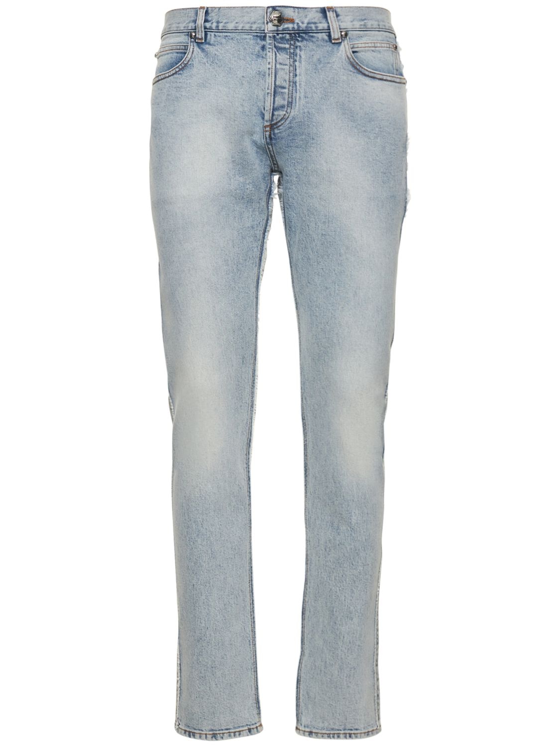 Jeans Slim Fit In Denim Vintage Wash - BALMAIN - Modalova