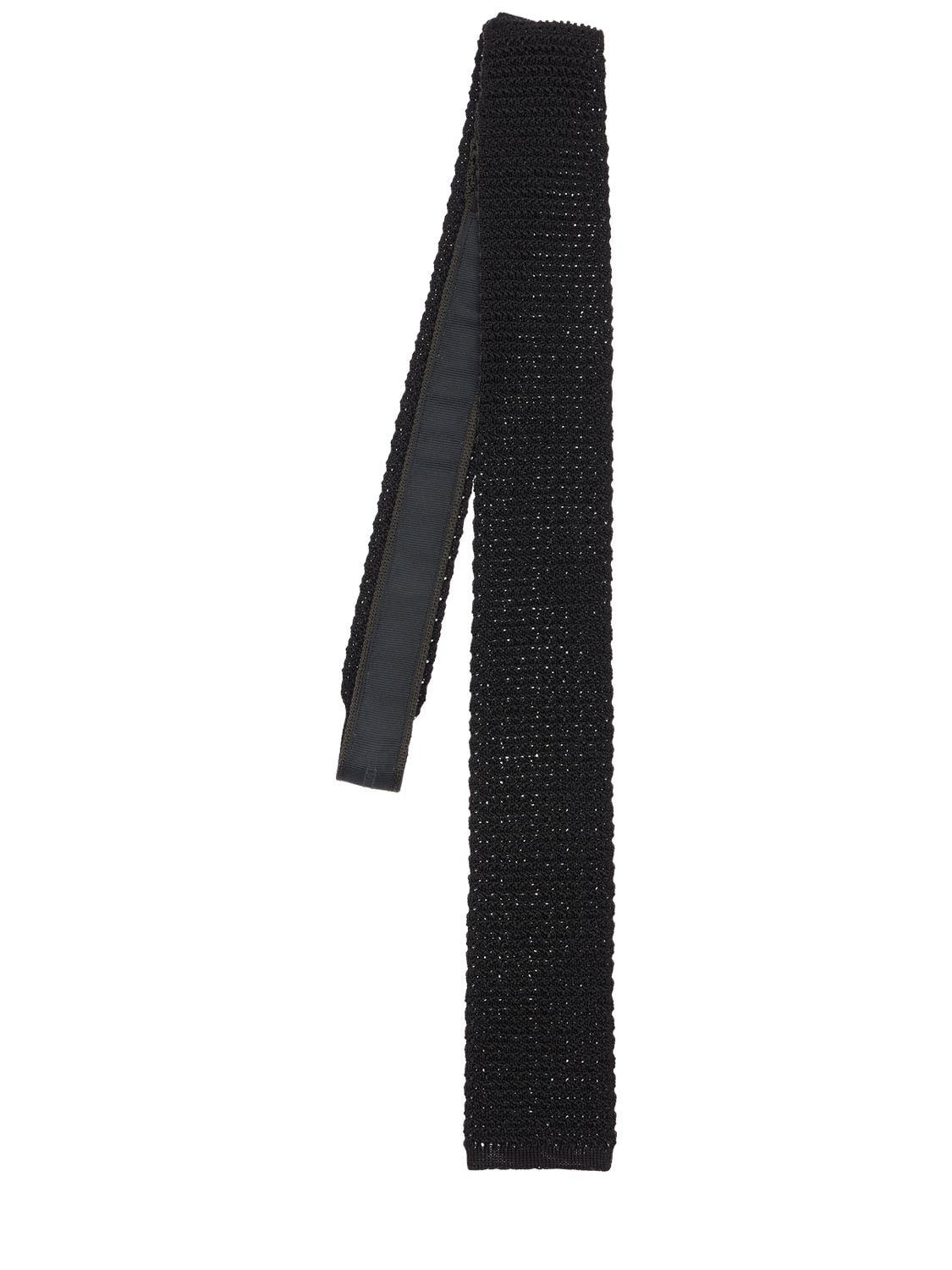 Cravatta In Maglia Di Seta 7.5cm - TOM FORD - Modalova