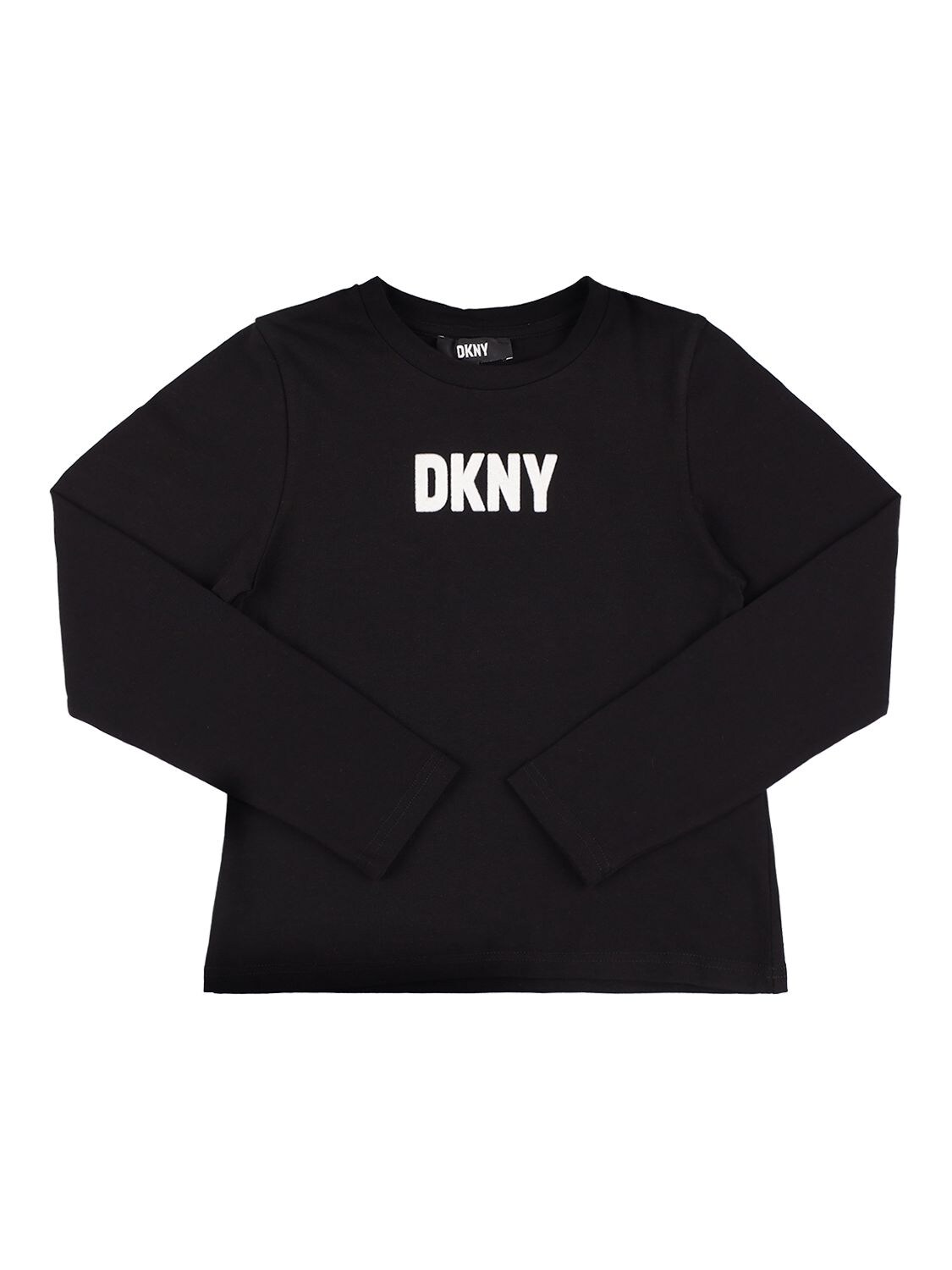 T-shirt In Cotone Organico Con Logo Floccato - DKNY - Modalova