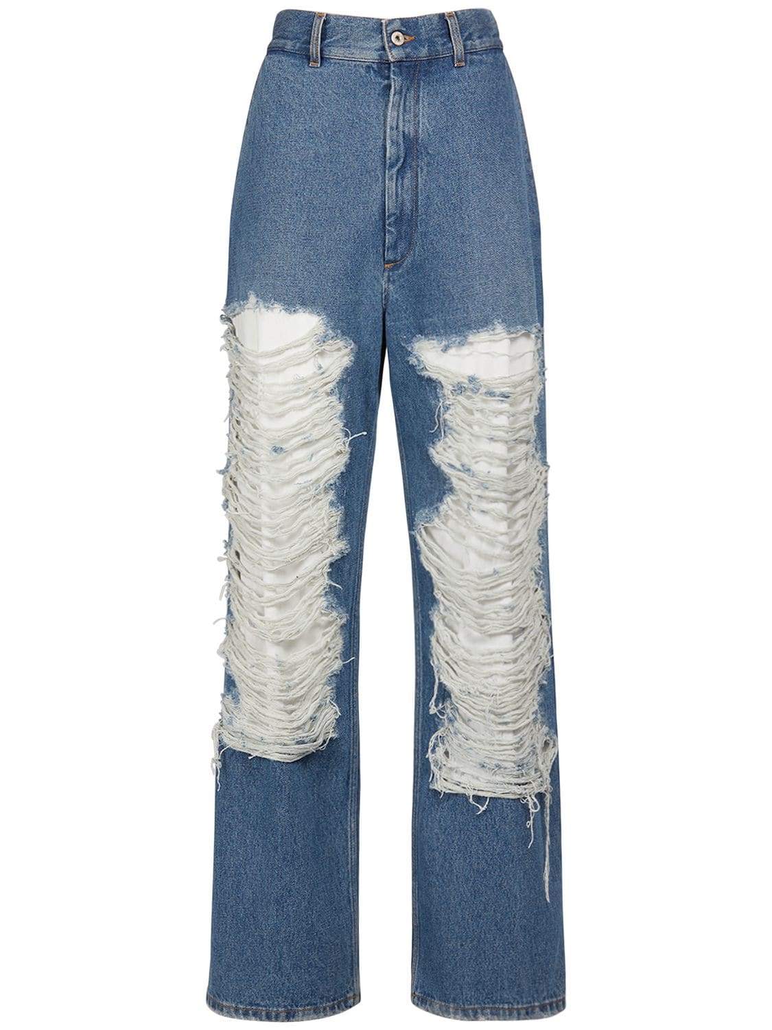 Jeans Baggy In Denim Di Cotone - LOEWE - Modalova