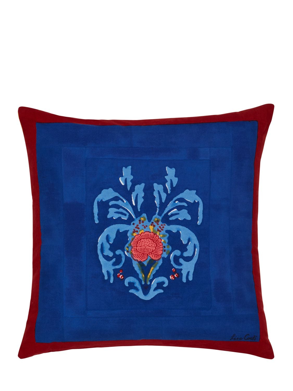 Cuscino Brocade Royal Blue - LISA CORTI - Modalova
