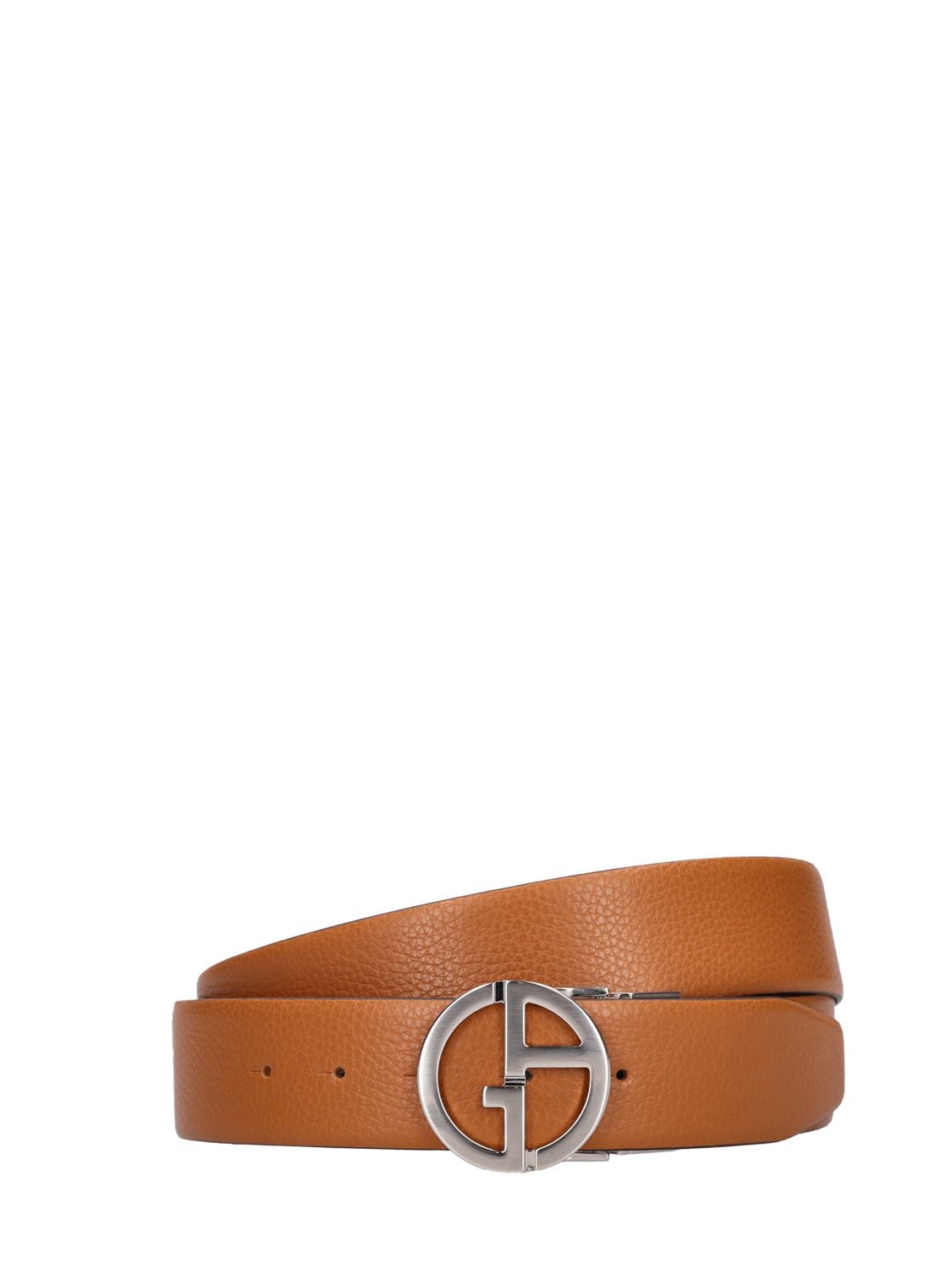 Cintura Reversibile In Pelle Con Logo - GIORGIO ARMANI - Modalova