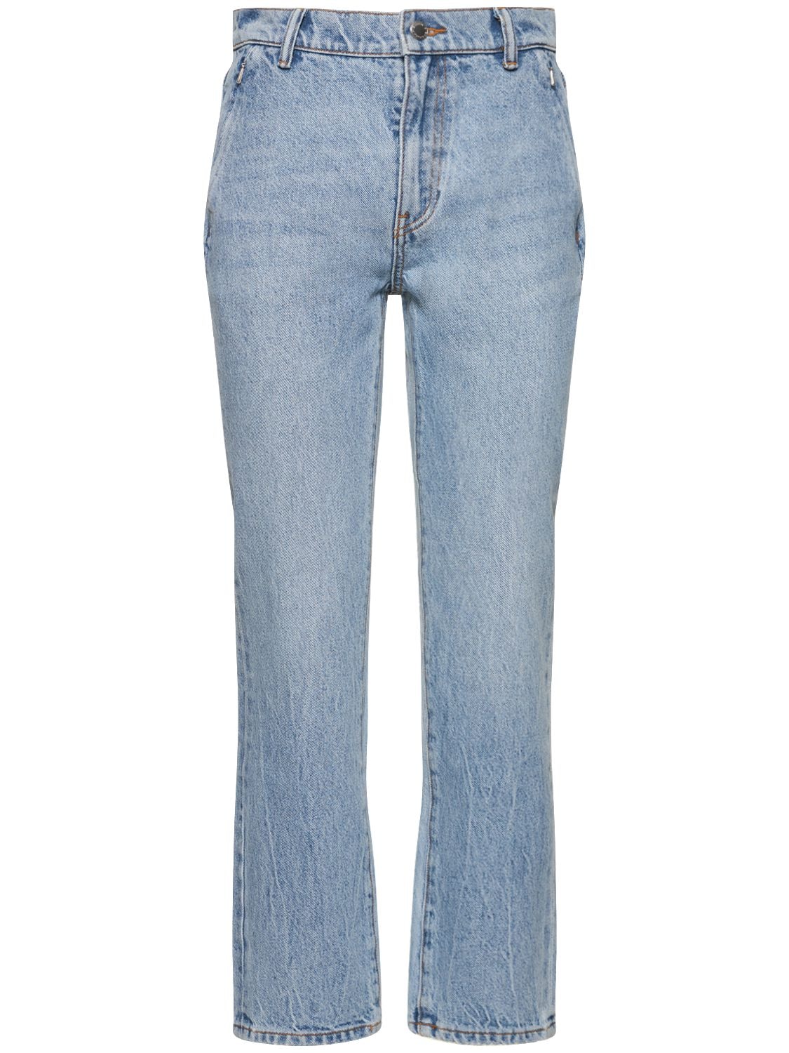 Jeans Vita Alta Stovepipe In Denim Di Cotone - ALEXANDER WANG - Modalova