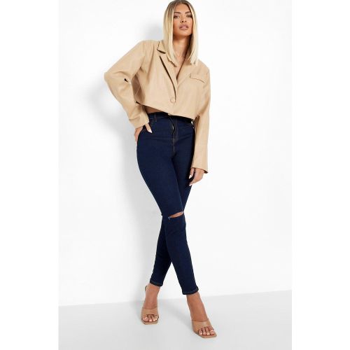 Jegging Skinny Fit Basics a vita alta con strappi - boohoo - Modalova