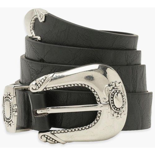 Cintura Western semplice con fibbia - boohoo - Modalova