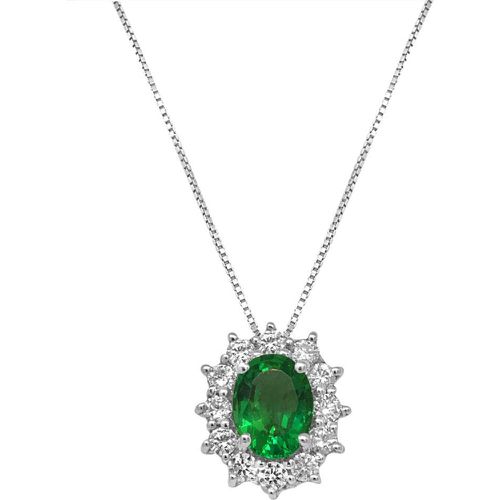 Collana con smeraldo e diamanti - ORO&CO - Modalova