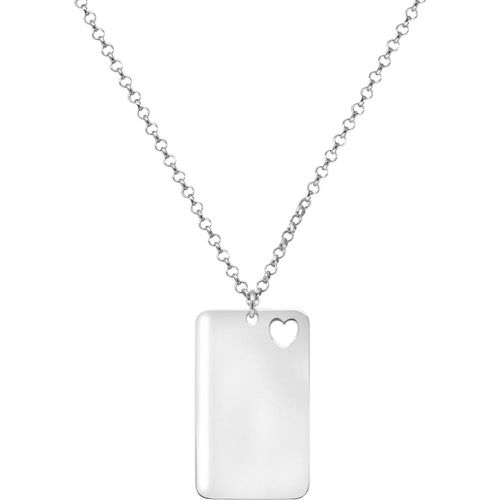 Collana in argento con piastrina cuore - ORO&CO 925 - Modalova