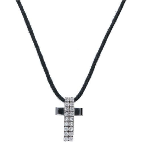 Collana con pendente croce da uomo con diamanti 0.43 carati - BARAKA' - Modalova