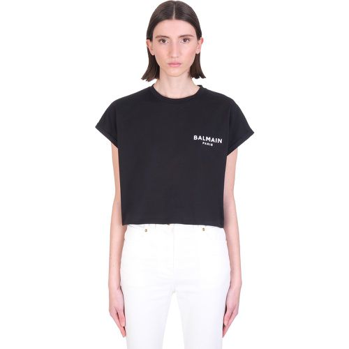 T-Shirt in Cotone Nero - Balmain - Modalova