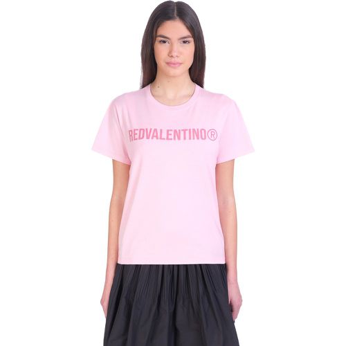 T-Shirt in Cotone Rosa - Red Valentino - Modalova