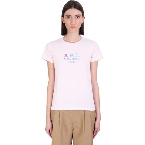 T-Shirt Jenny in Cotone Rosa - A.P.C. - Modalova