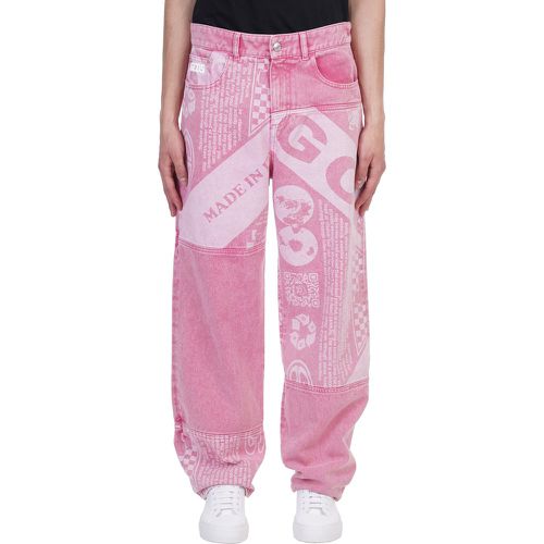 Pantalone in Cotone Rosa - GCDS - Modalova