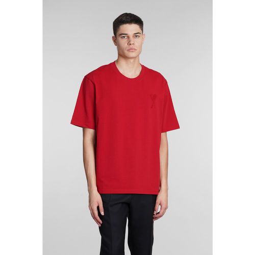 T-Shirt in Cotone Rosso - Ami Paris - Modalova