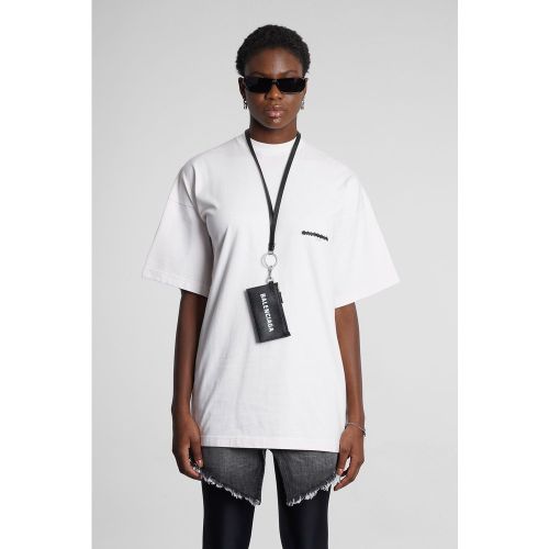 T-Shirt in Cotone Bianco - Balenciaga - Modalova