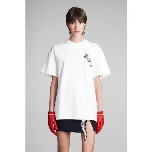 T-Shirt in Cotone Bianco - David Koma - Modalova