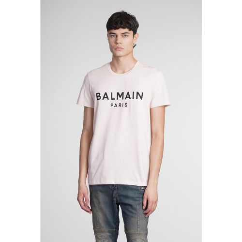 T-Shirt in Cotone Rosa - Balmain - Modalova