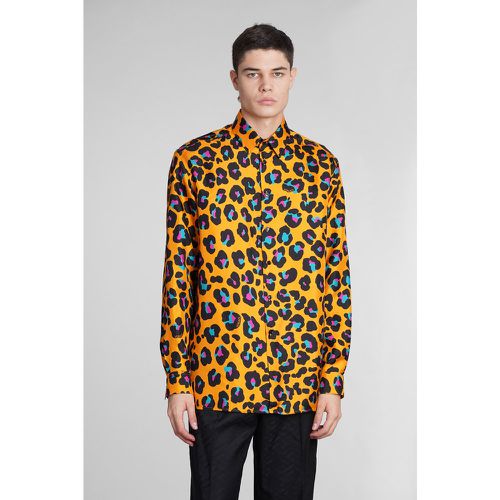 Camicia in Cotone Arancione - Versace - Modalova