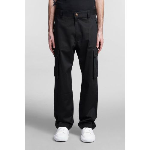 Pantalone in Cotone Nero - Versace - Modalova