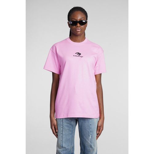 T-Shirt in Cotone Rosa - Balenciaga - Modalova