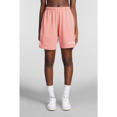 Shorts in Cotone Rosa - Sporty & Rich - Modalova