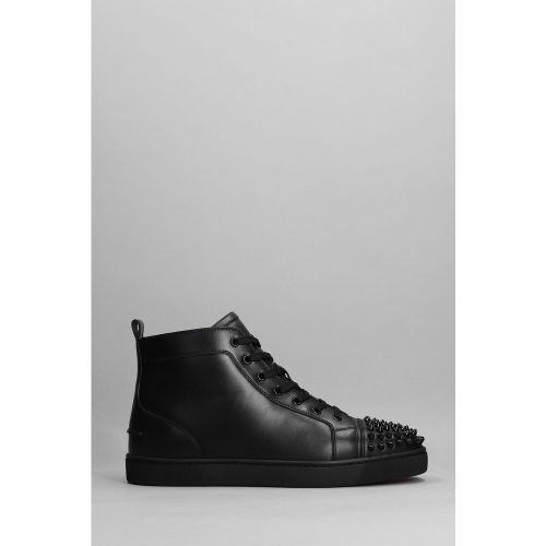 Sneakers Lou Spikes in Pelle Nera - Christian Louboutin - Modalova
