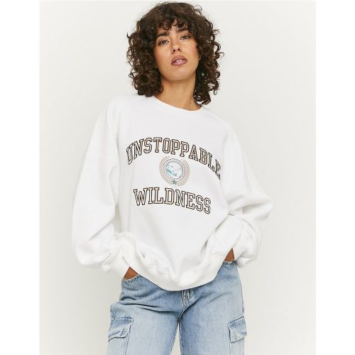 Felpa Oversize Fantasia Bianca - Tw - Modalova